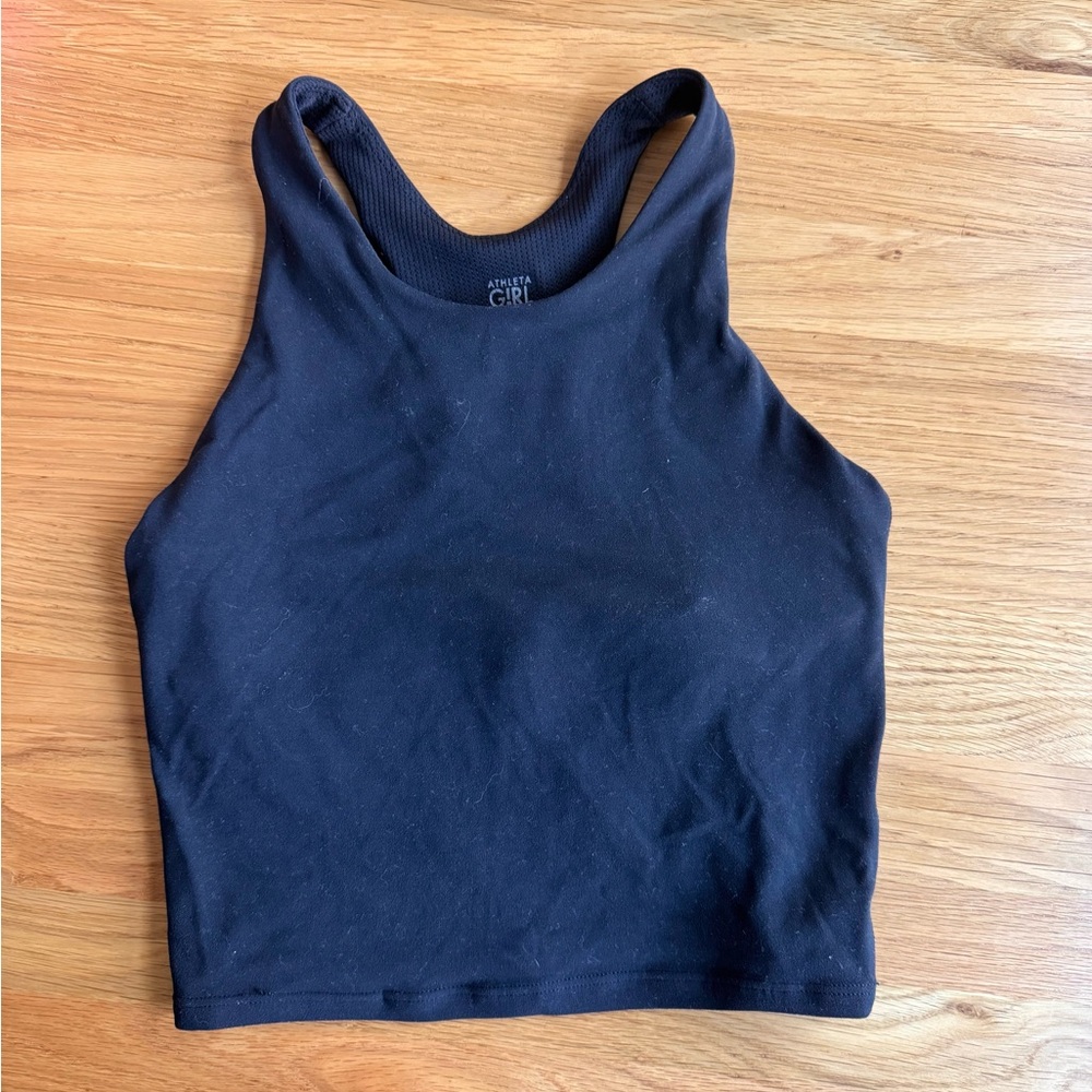 Athleta girl racer back cropped top